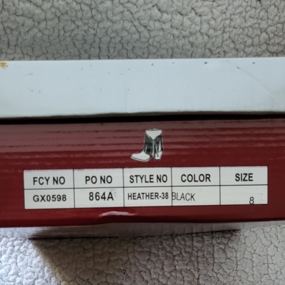 Heather black fringe ankle boots size 8 ( NWB) - Picture 5 of 5